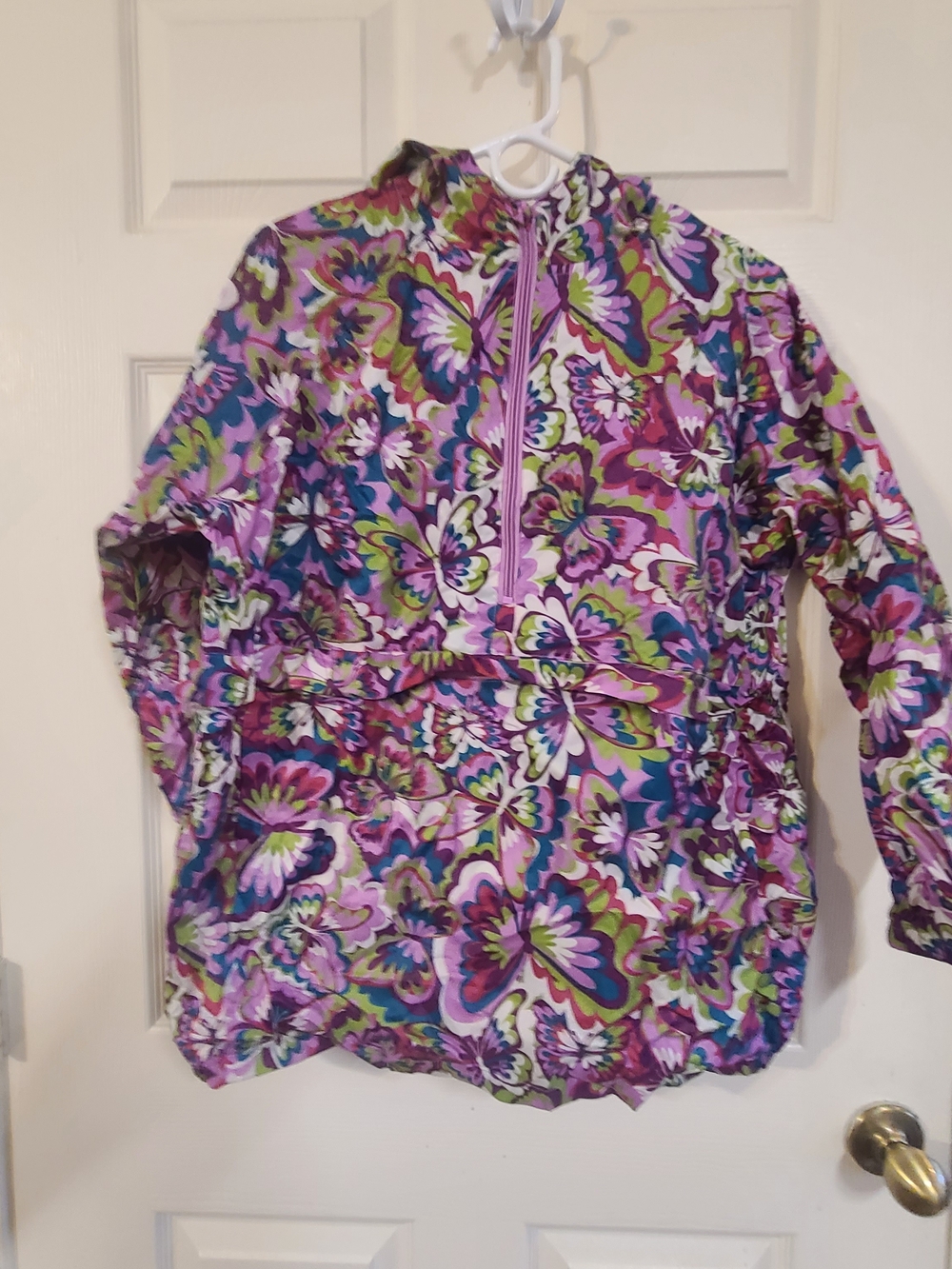 The Children's Place Purple Floral Raincoat Vintage